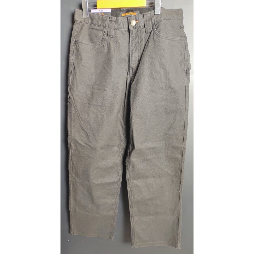 Realtree Pants NWT Men’s 30x30 Dark Grey Canvas Outdoor Hunting Workwear